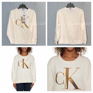 Calvin Klein Jeans Ladies' Sequin Pullover in Gold